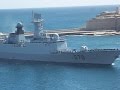 Chinese Navy frigate Huangshan entering the Grand Harbour Malta 2013