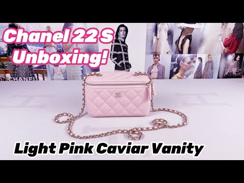 Chanel Pink Quilted Grained Calfskin Small Top Handle Vanity Case Gold Hardware, 2021, Womens Handbag