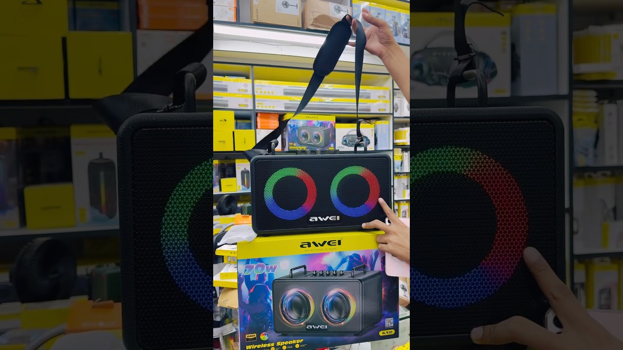 The Awei KA18 70W Wireless RGB Outdoor Bluetooth Speaker.