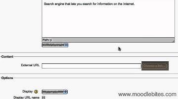 Moodle 2 Adding Content URL