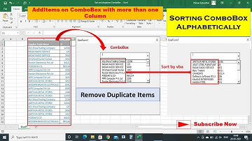 How to Sort data Alphabetically in multi Column ComboBox excel VBA(Hindi)