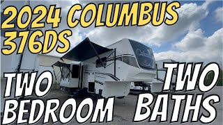 2024 Columbus 376DS Tour: RV with TWO BEDROOMS and TWO BATHS