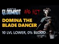 V rising  domina the blade dancer  no hit 10 levels lower frail  gloomrot boss kill