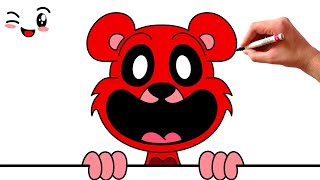 How To Draw Bobby Bearhug Face Smiling Critters Poppy Playtime Characters