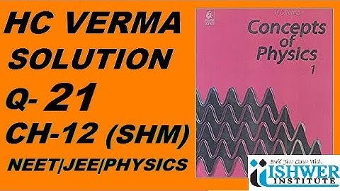 H C Verma - SOLUTION - Chapter 12 - QUESTION 21 - ( Q 21 ) - SIMPLE HARMONIC MOTION (SHM) #ISHWER