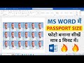 How to make passport size photo in ms word  ms word     