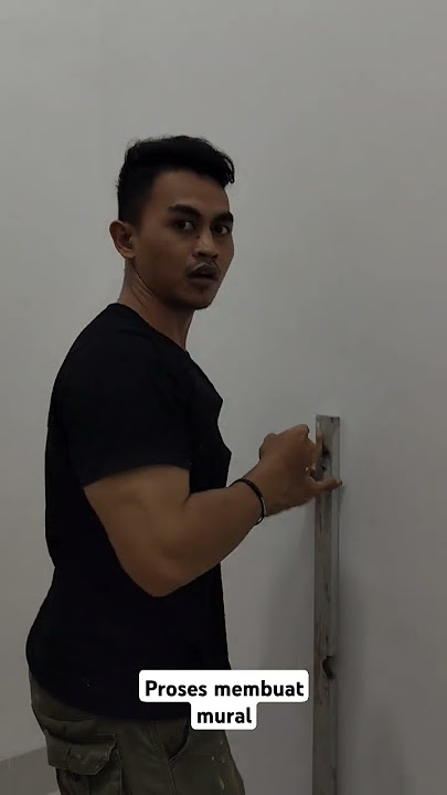 kelakuan unik proses membuat mural #shortvideo #muralproject #mural