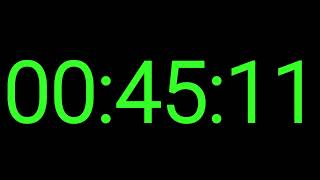 50 Minute Deep Focus Green Digital Clock & Heavy Rain SESSION R02 | UNLOG