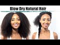 How I Blow Dry & Stretch My Natural Hair to Retain Moisture | Tension Method & Comb Method