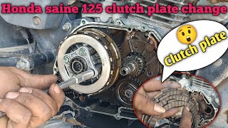 How to Honda shine 125 clutch plate change //clutch plate change honda shine!!