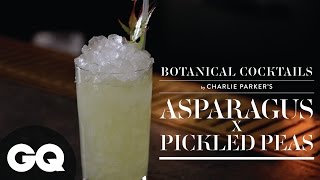 Cocktail Masterclass: Asparagus & Pickled Peas | GQ | Botanical | Charlie Parker's screenshot 3