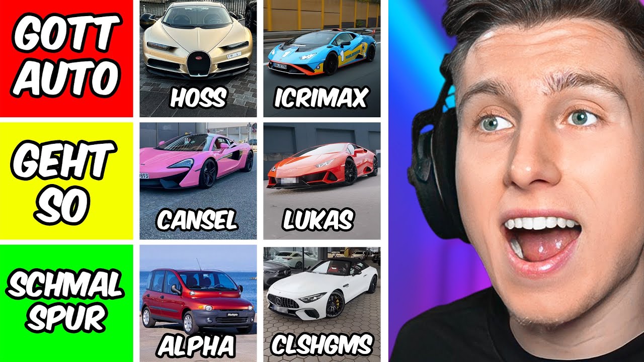 iCrimax BEWERTET alle YOUTUBER AUTOS!