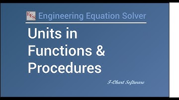Units in Functions and Procedures