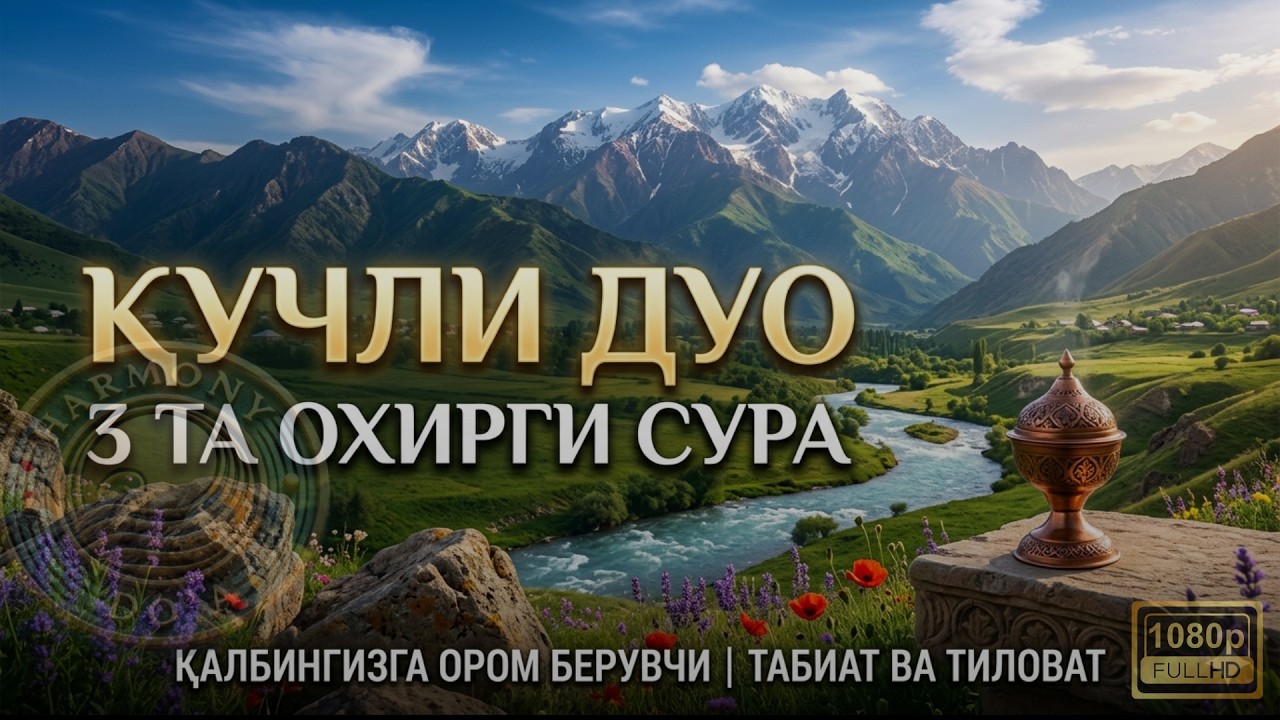 Қалбингизга ором берувчи дуо: 3 та охирги сура ва гўзал табиат