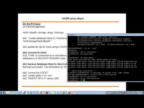 HADR setup in DB2 LUW