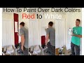 How To Paint Over Dark Colors -  Red to White - Ben Moore Fresh Start - Ben Moore Aura
