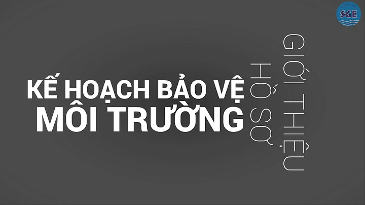 Thông tư hướng dẫn kế hoạch bảo vệ môi trường