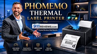 Phomemo PM64D Thermal Label Printer Upgraded with Touch Screen - 4x6 Wireless Thermal Printer