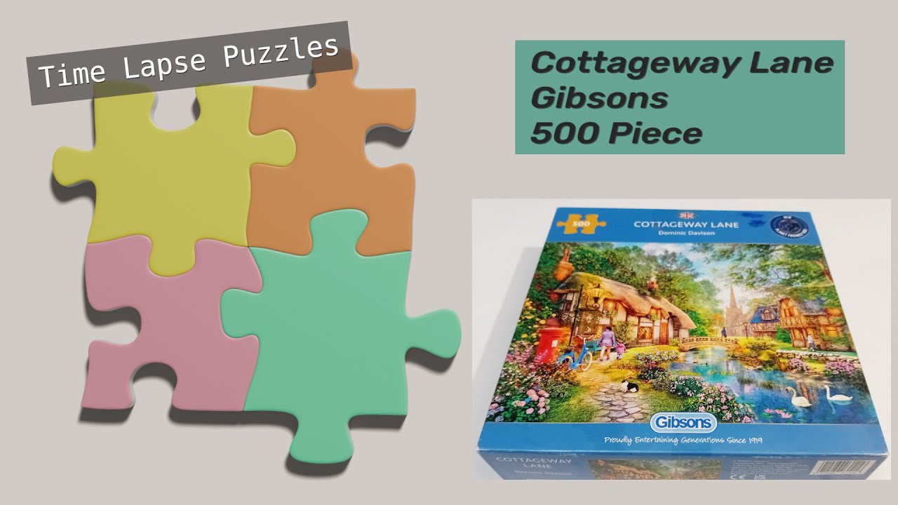 #29 Cottageway Lane Puzzle Time Lapse, Gibsons 500 piece. - YouTube