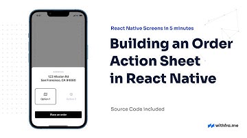 #25 Building an Order Action Sheet in React Native