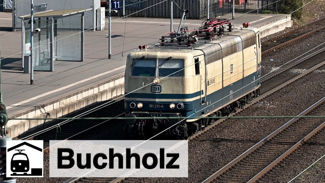 Kleiner Bahnhofsrundgang in Buchholz (Nordheide) feat. 181 211 [Rollbahn]