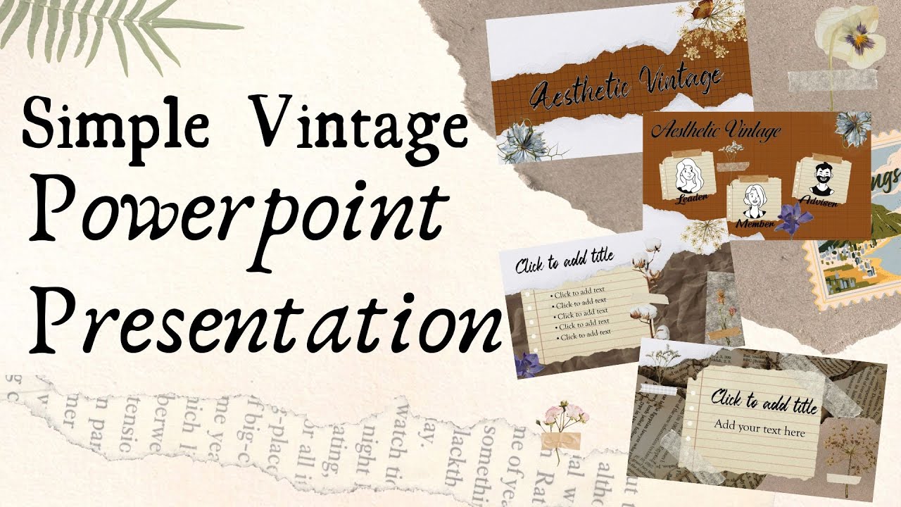SIMPLE VINTAGE POWERPOINT PRESENTATION