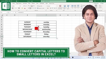 how to convert capital letters to small letters in excel?