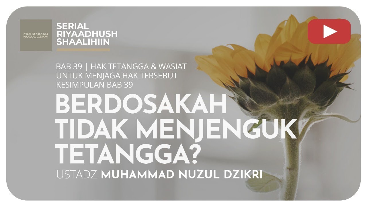 ⁣976. BERDOSAKAH TIDAK MENJENGUK TETANGGA? |  Riyaadush Shaalihiin