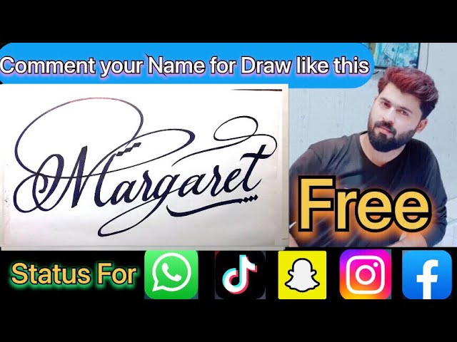 Margaret Name Signature Calligraphy Status | How to Cursive write