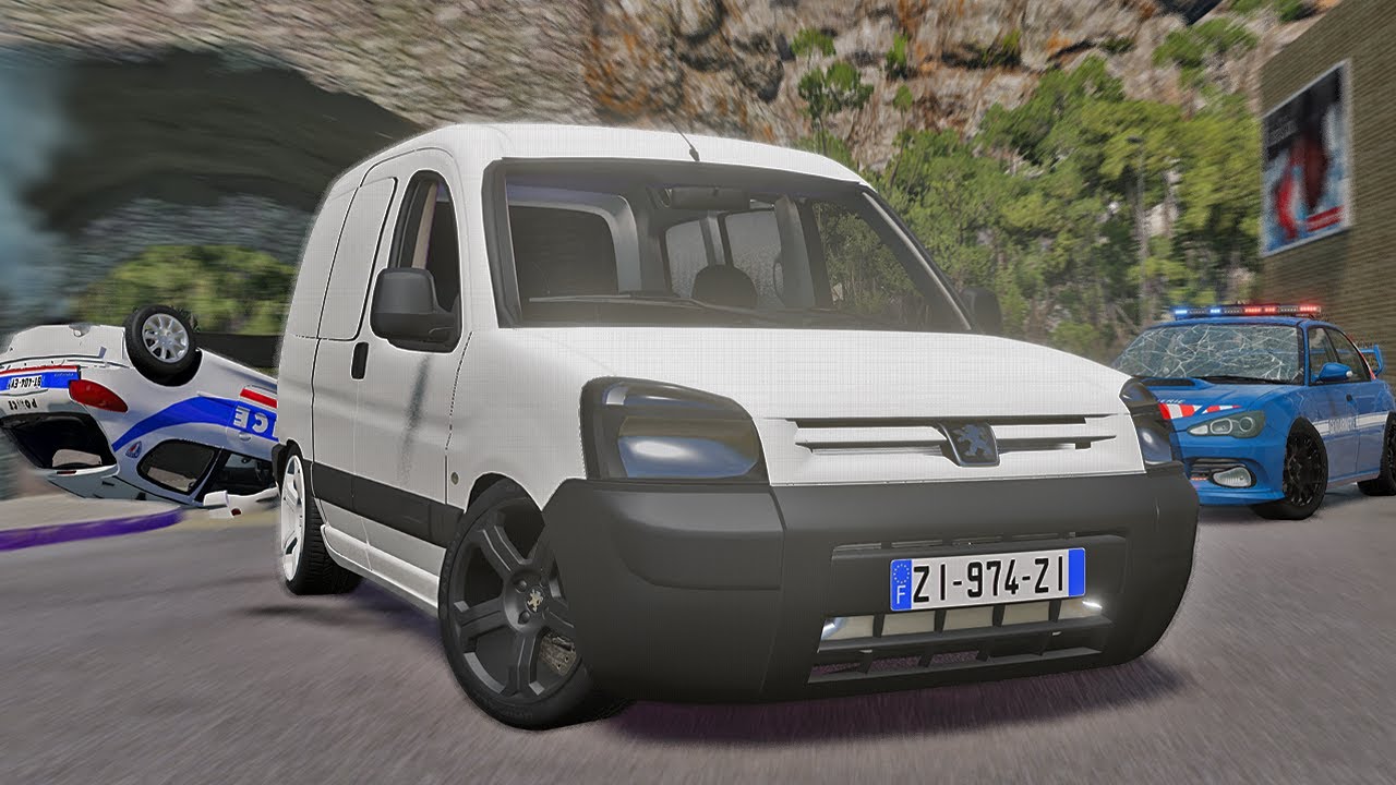 PEUGEOT PARTNER SWAP V6 J'ENVOIE LA POLICE EN ENFER | BeamNG Drive