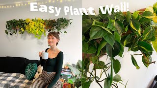 finally addressing my empty wall | wallygrow eco planter install + potting trailing philodendron 🌿