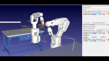 RoboDK.Passing the box, pick and place