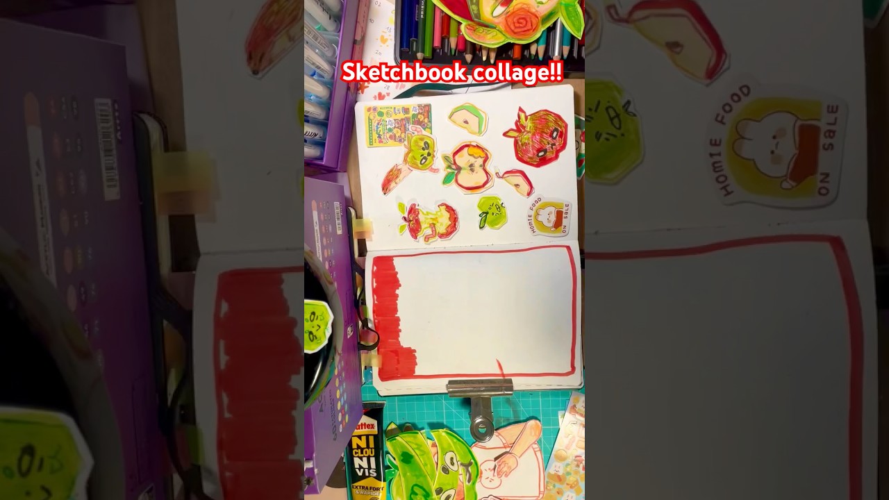 Sketchbook Apple collage 