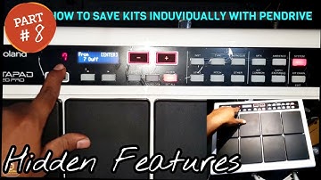 HOW TO SAVE KITS INDIVIDUALLY WITH PENDRIVE | ROLAND SPD 20 PRO | HIDDEN FEATURES | PART 8