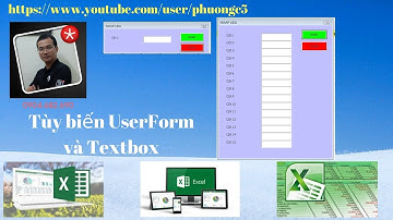 Tùy biến textbox và userform