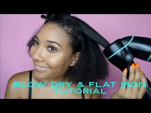 How to Straighten Natural Hair With a Blowdryer in 4 Easy Steps | All  Things Hair US