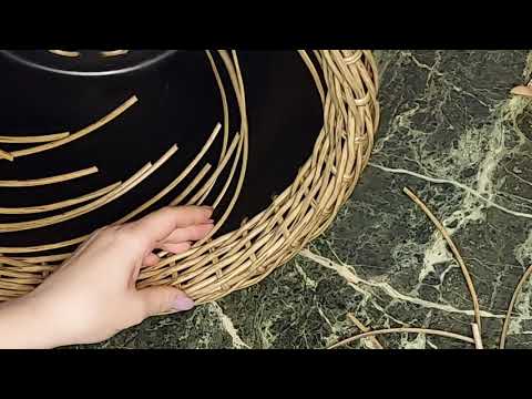 Три способа аккуратно закончить плетение. Прячем кончики DIY rattan flowerpot.