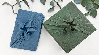 Gift Wrapping｜Christmas Gift Wrapping  Ideas + Origami Christmas Star（Square Box）
