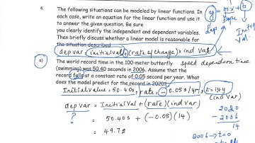 9B Linear Modeling Pages 4, 5