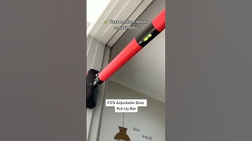 Thumbnail of Pasang pull-up bar tanpa bor atau paku! Hanya ditempelkan diantara kusen pintu atau tembok.