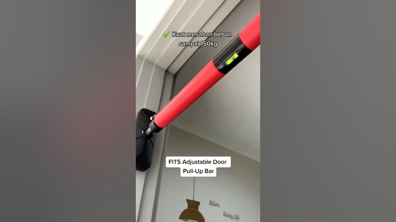 Pasang pull-up bar tanpa bor atau paku! Hanya ditempelkan diantara kusen pintu atau tembok.