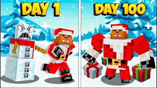 I Survived 100 Days In Minecraft Christmas