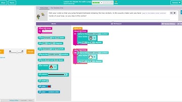 #5 Code org   Course C 2019  Sticker Art with Loops #5