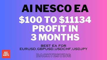 Ai Nesco EA MT4 Forex Robot $100 To $11134 Profit In 3 Months | Best forex robots