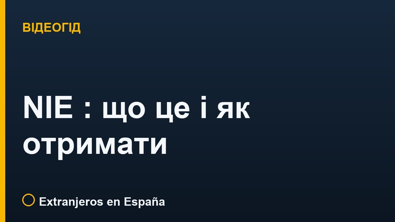 NIE (Número de Identidad de Extranjero): що це і як отримати