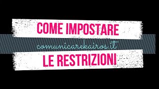 Inserire restrizioni nel sito web: Vik Booking