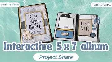 Train YOUR Mind Project Share | Interactive 5x7 Scrapbook Mini Album | using 49 and Market papers