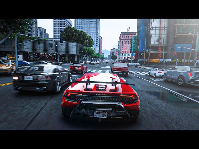 GTA V: Insane Photorealism Graphics MOD - Maximum Settings Gameplay -  Ray-Tracing Graphics MOD [4K] 