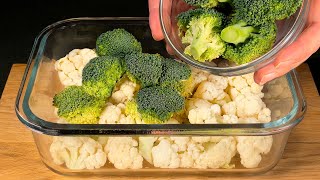 I cook broccoli and cauliflower every day! Delicious dinner recipe!