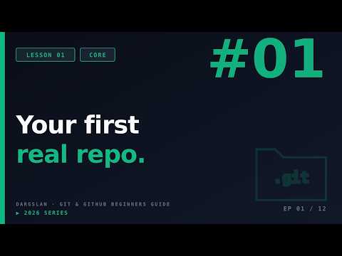 Your First Real Git Repo — init, add, commit (Lesson 01 — CORE)